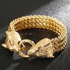 Kalen Vintage 18mm Skull Bracelets Shiny Matte Wolf Head Bracelet Wide Wristband Men's Party Jewelry Gift