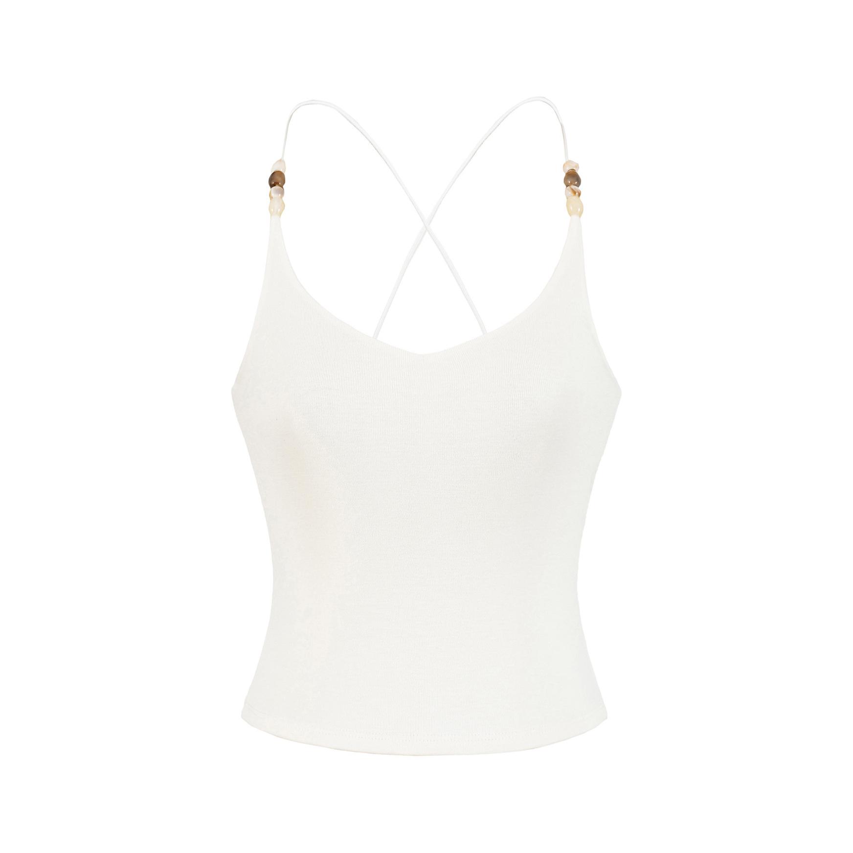 Chic Beaded Halter Top for Women - Spring/Summer 2026 Collection Small