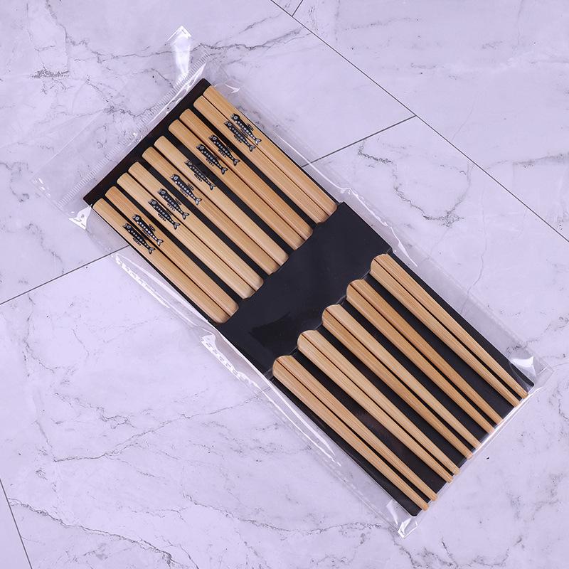 

Eco-friendly Japanese-Style Bamboo Chopsticks - Cute and Moisture-Proof Set, Creative Printed Gift Tableware for Cooking