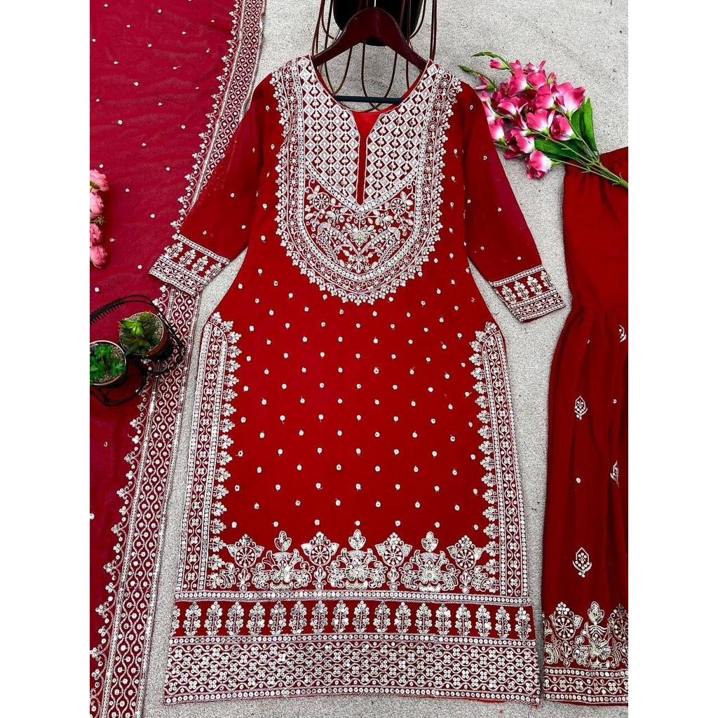 Indian Pakistani Ready to Wear Sharara Salwar Suit Party Wear Salwar Kameez Set SC-2197