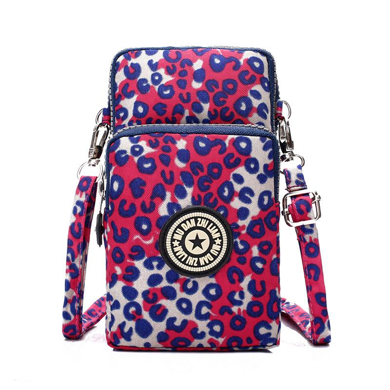 Women Portable Mobile Phone Mini Bags Nylon Waterproof Crossbody Bag Retro Fashion Purse Lady Wallet Clutch Trendy Wrist Arm Bag