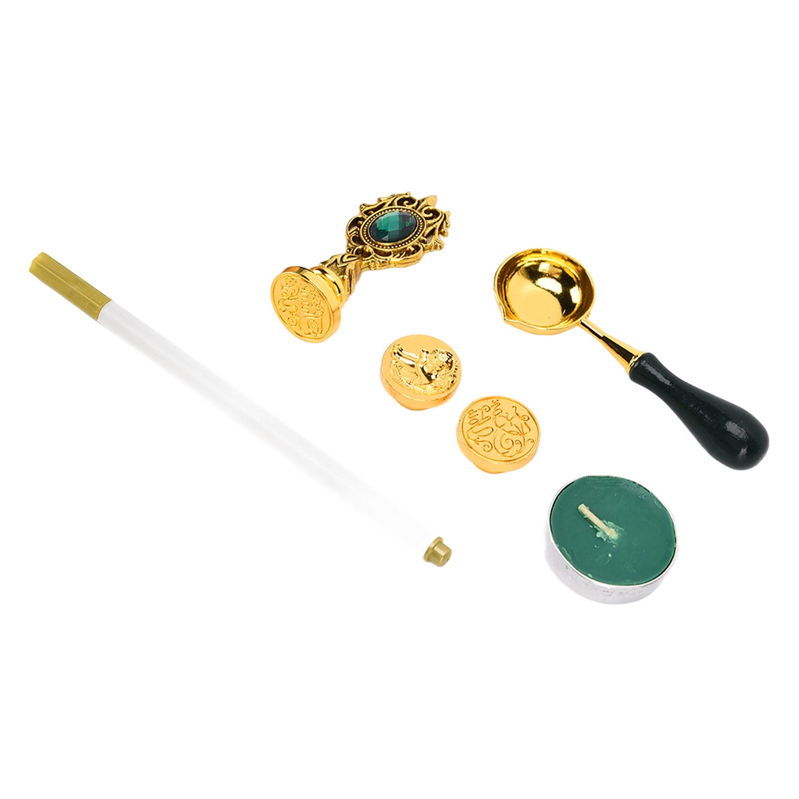 

Wax Stamp Kit Heat Resistant Clear Engraving Fine Workmanship Removable Handle Wax Stamp