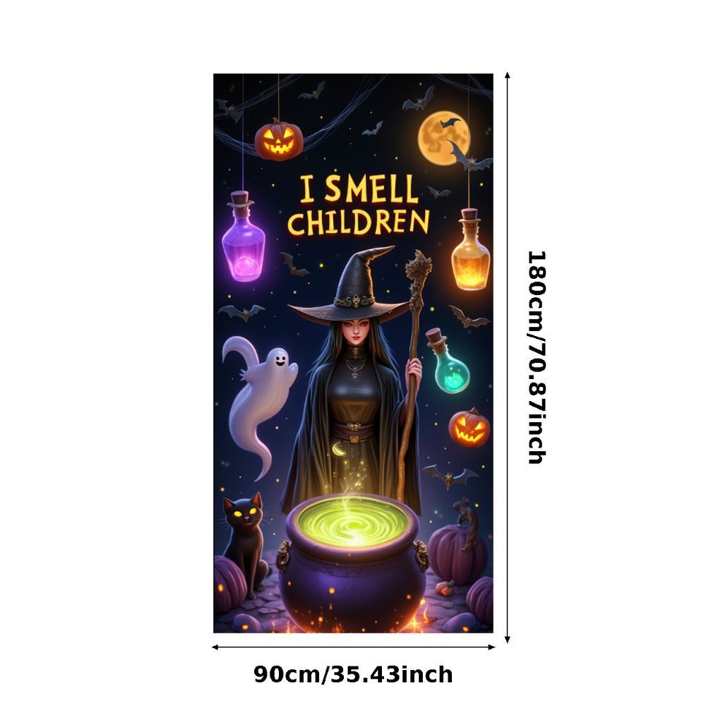 

Party Decoration Witch Design Event Banner Holiday Banner Spooky Theme Witch Banner For Indoor Decoration Halloween Party Event
