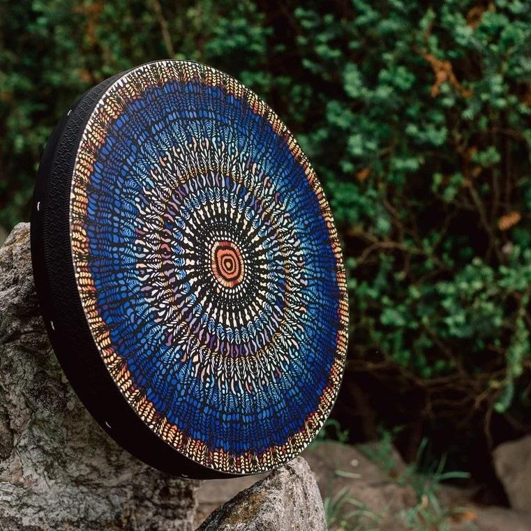 Tree of Life Shaman Frame Drum with Mandala Design
