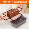 Silicone Bread Loaf Pan Liners Reusable Nonstick Baking Mat Sour Dough Baking Mat for Cookie Pastry Baked Goods Cakes Pizzas