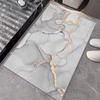 Modern Diatomaceous Earth Bath Mat Machine Made Printed Non Slip Soft Super Absorbent Sustainable Dirt Barrier Quick Dry for
