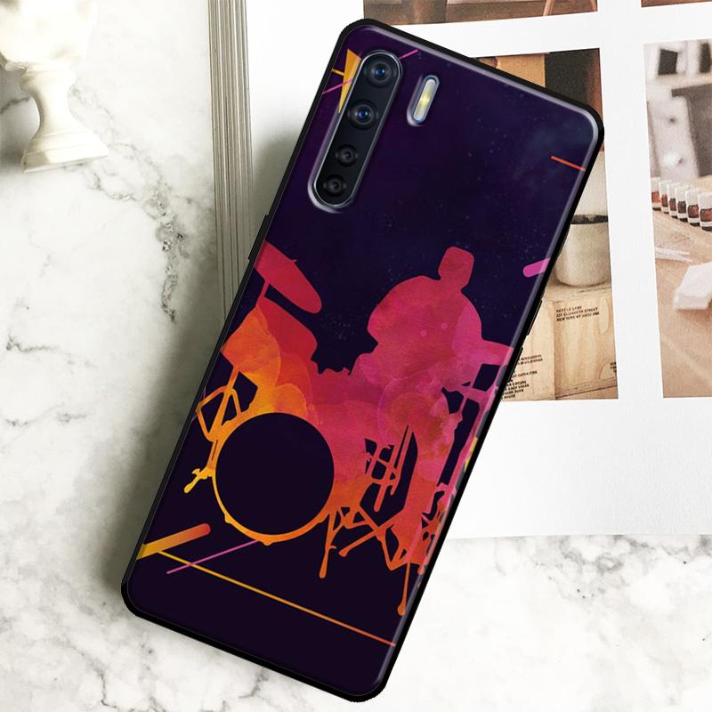 Musical Instrument Drum Case For Oppo A18 A38 A58 A78 A98 A40 A60 A80 A16 A76 A96 A15 A17 A77 A74 A94 A54 A57S Cover