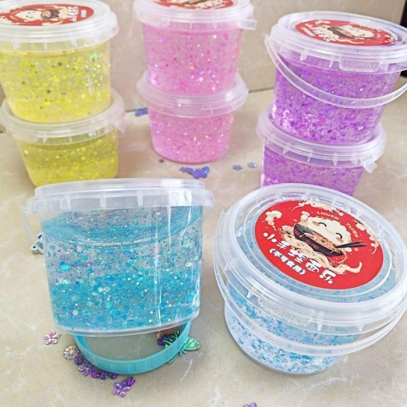 Crystal Clear Non-Sticky Bubbly Slime Toy for Kids - Internet Celebrity Kindergarten Style