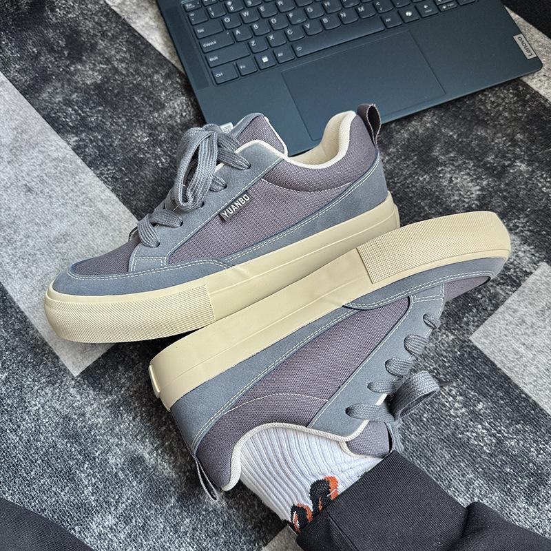 

Весна 2025 новые парусиновые туфли мужские простые и универсальные классические базовые трижды вулканизированные туфли мужская обувь модная обувь 44 синий