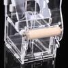 1Pc New Fashionable Acrylic Pet Birds Seeds Food Feeder Cage Toy Transparent