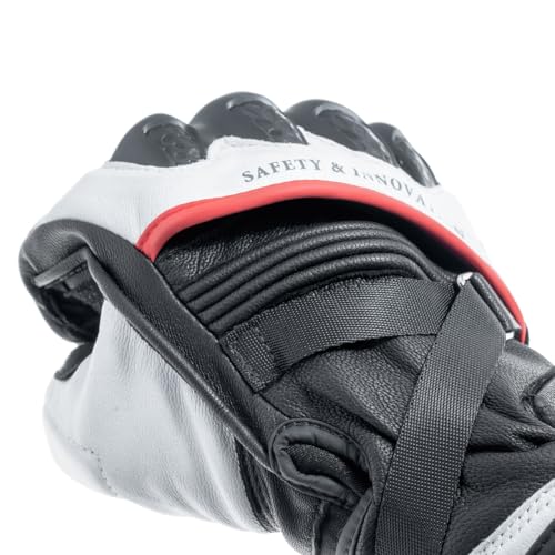 Komine Motorcycle GK-854 Leather Protect Warm Gloves HG Black Red M