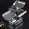 Portable Ashtray Outdoor with Built-in Holder Metal Travel Camping Hiking Pocket