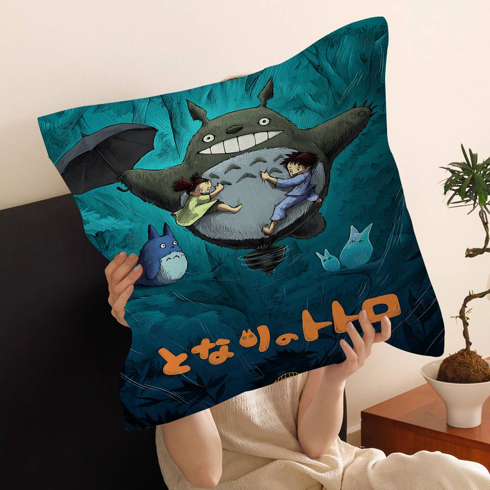 Anime M-Mein N-Nachbar T-Totoro Glücklicher Drache Kissenbezug Sofakissenbezug Heimzimmer Dekoration Kindergeschenk