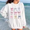 Women's Hot Spring New Western Cowboy Printed Long Sleeve Crew Neck Casual Sweatshirt
