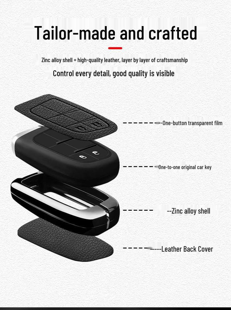 Jeep Compass, Renegade, Cherokee, Grand Commander Car Key Cover Buckle Shell
