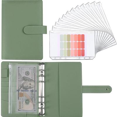 Nový plánovač rozpočtu A5 A6, barevný pořadač na notebooky z PU kůže s 12 kapsami na zip