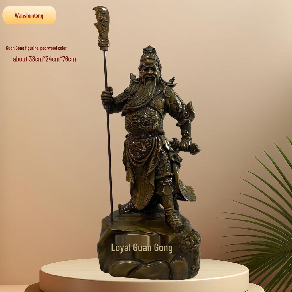 Guan Gong God of Wealth Statue Figurine for Living Room or Shop Display