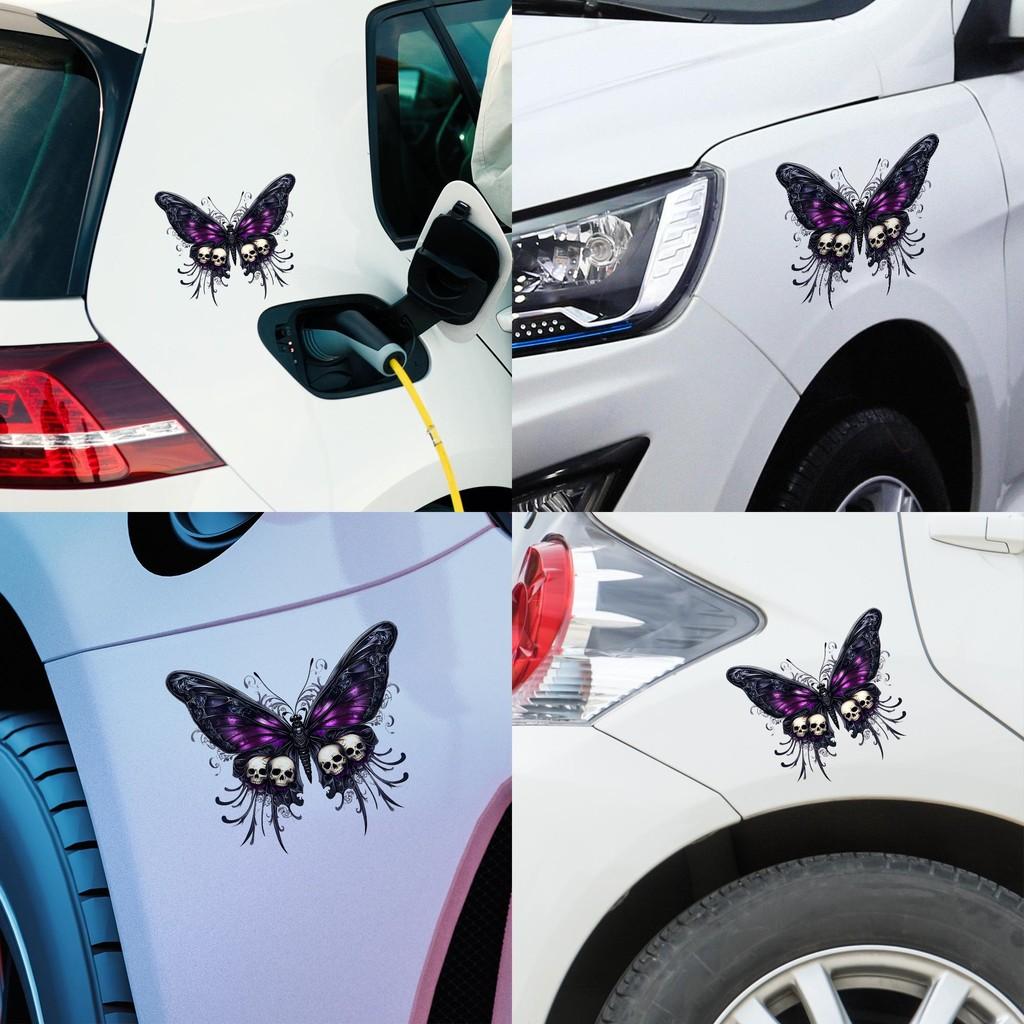 Skeleton Halloween Creative Butterfly Pattern Paste Decor Sticker Car For
