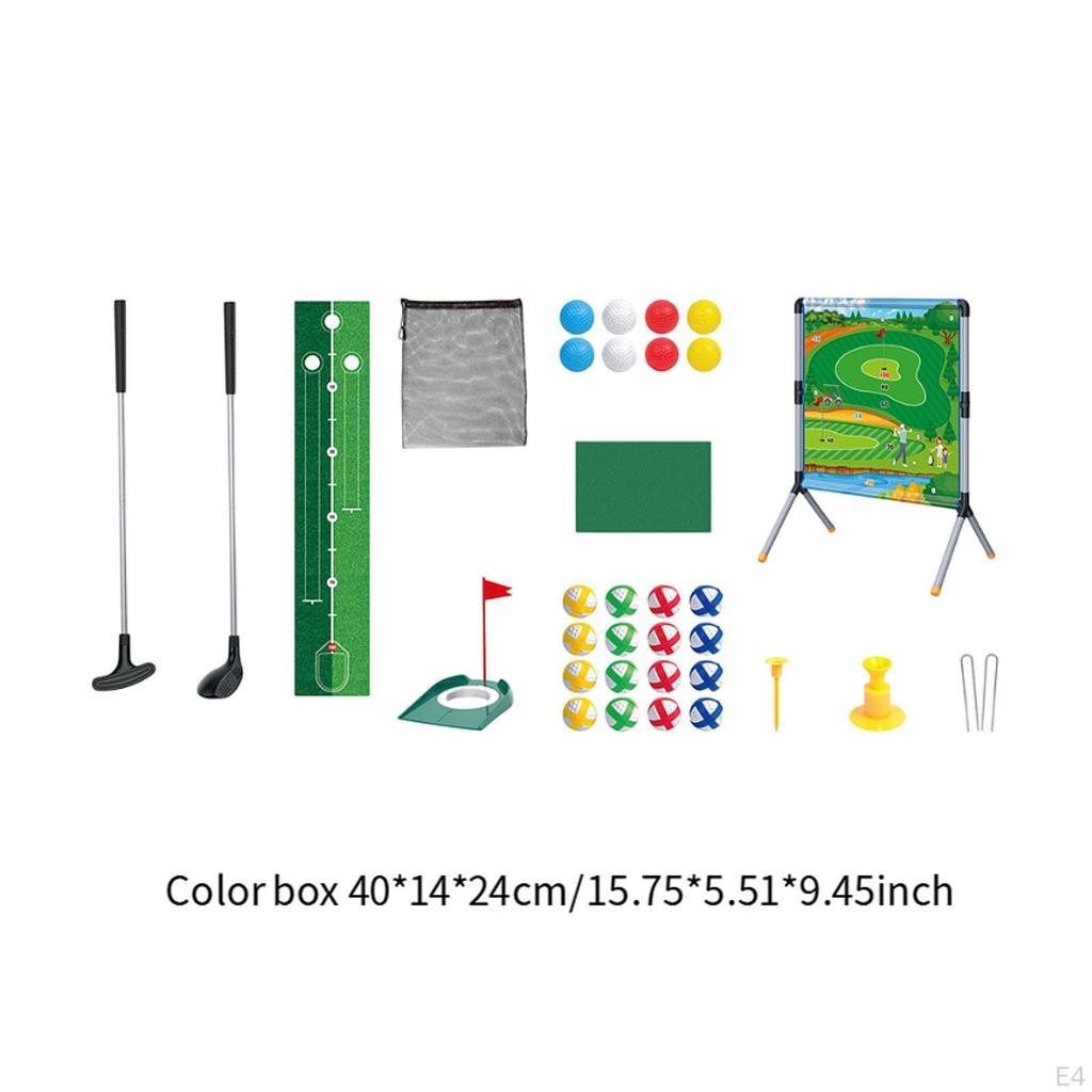Kids Golf Set Play Mat Versatile Interactive Training with Balls for Children Adults