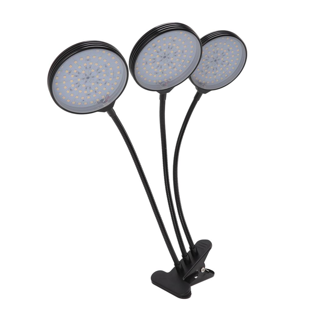 LED 45W Plant Grow Lamp with 3 Heads Clip On USB Power Supply Growing Light for Indoor Succulent Planting