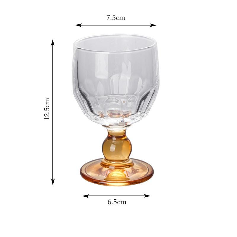 1PC Glass Cup Drinkware Medieval Goblet Premium Sense Retro Sparkling Fruit Wine Drinking Set Household Goods
