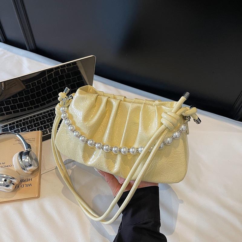 Women's Bags New Versatile Handbags Women's Shoulder Bags Crossbody Bags Folded Pearl Cloud Bags