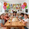 Birthday Theme Party Decoration Banner Pull Flag Cake Flag Balloon- Set