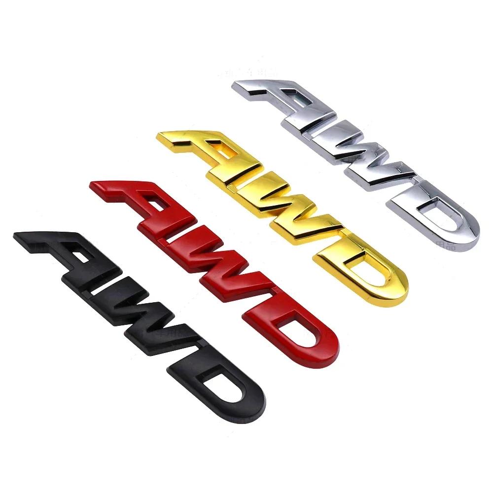 Metal AWD Logo Car Rear Trunk Emblem Sticker for Honda Civic Odyssey Vezel Accord Body Badge Decal Exterior Accessories