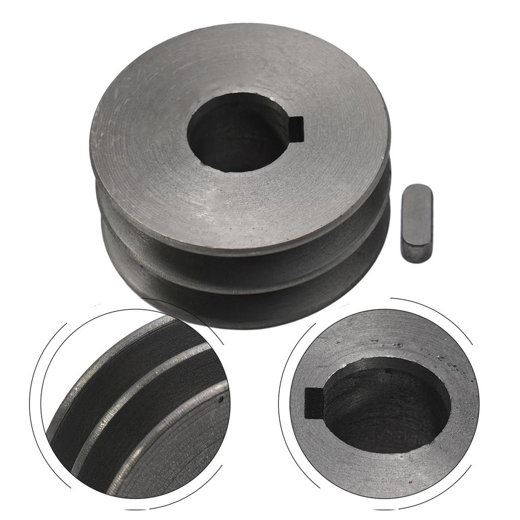 V-Belt Pulley A Type Double Slot Pulley Motor Cast Iron Dia Power Tool Accessory
