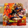 Dragon Ball Anime Flannel Blanket - Soft Warm Perfect for Sofa, Bedding Camping Travel Office Home Decor -QJY