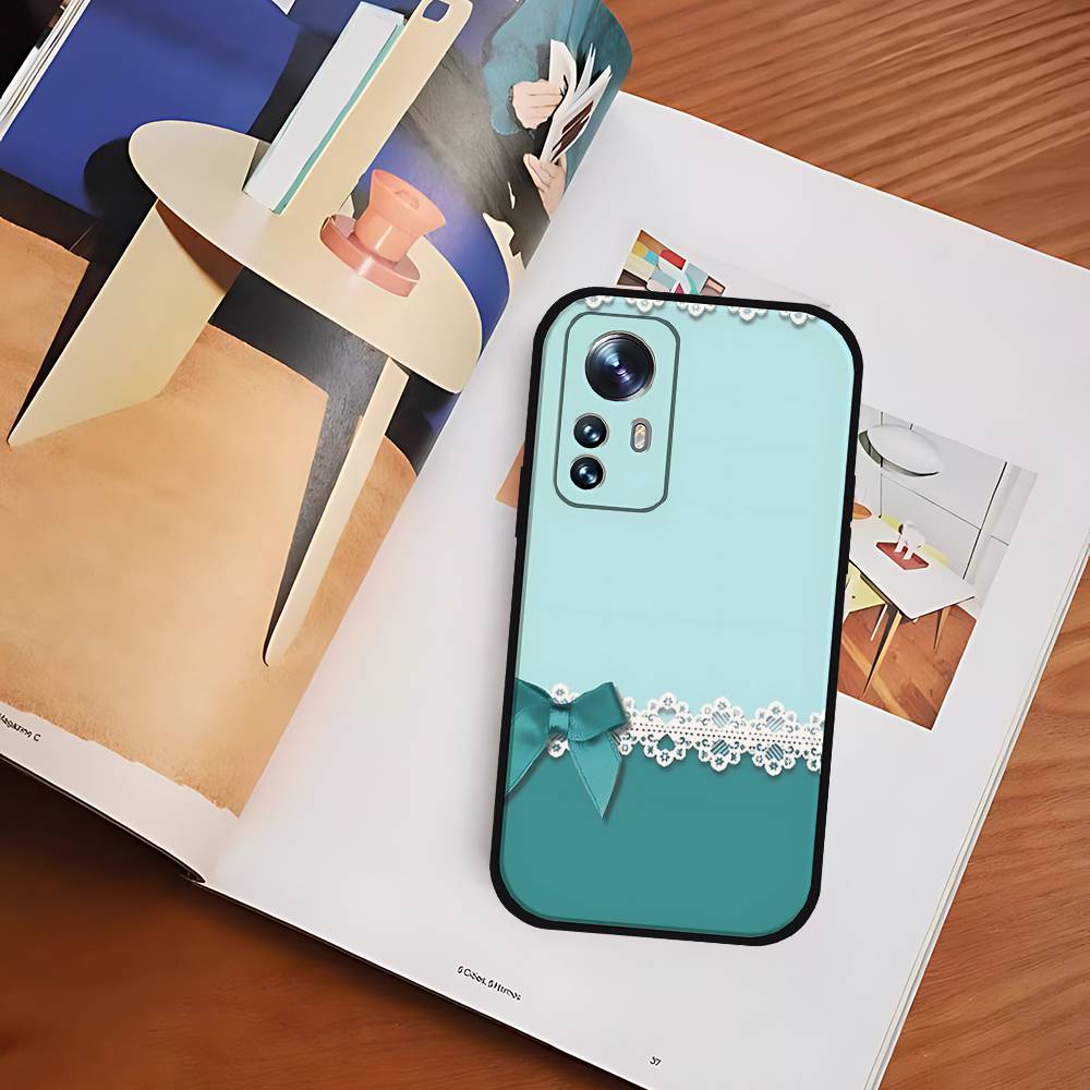 A-tiffanys Blue Phone Case For Xiaomi 11 12 Redmi Note 11 5G 8T 9A 9 10T Note 8 9 12SUltra Shockproof, Slim, Black