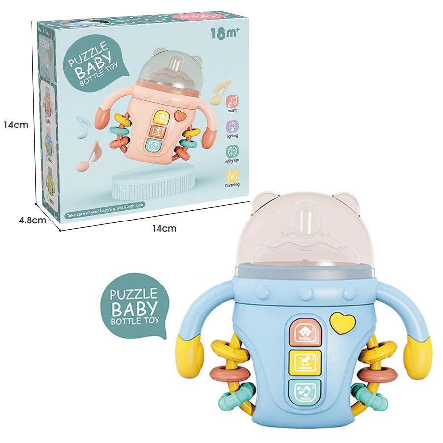 Baby Soothing Teether Rattle: Educational Toy for 0+ Months