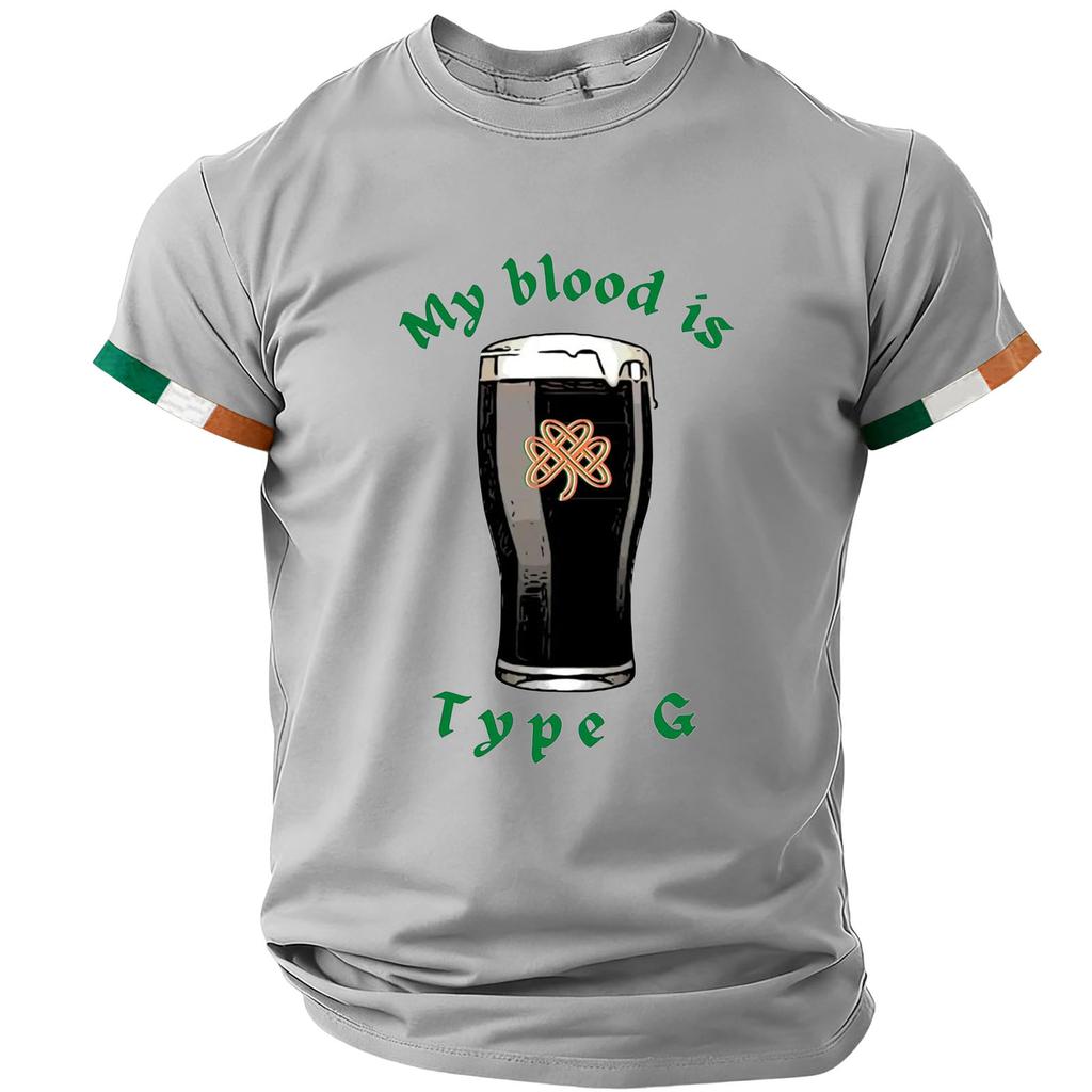T-shirt décontracté à manches courtes et col rond pour homme