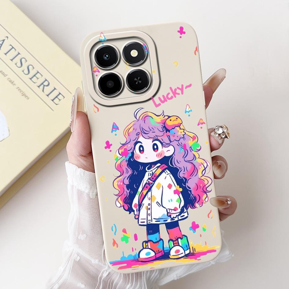 6.61" For Honor X6c 2025 Case Cute Panda Rabbit Soft Liquid Silicone Shockproof TPU Back Cover For HonroX6c Play 9C NIC-LX1 Para