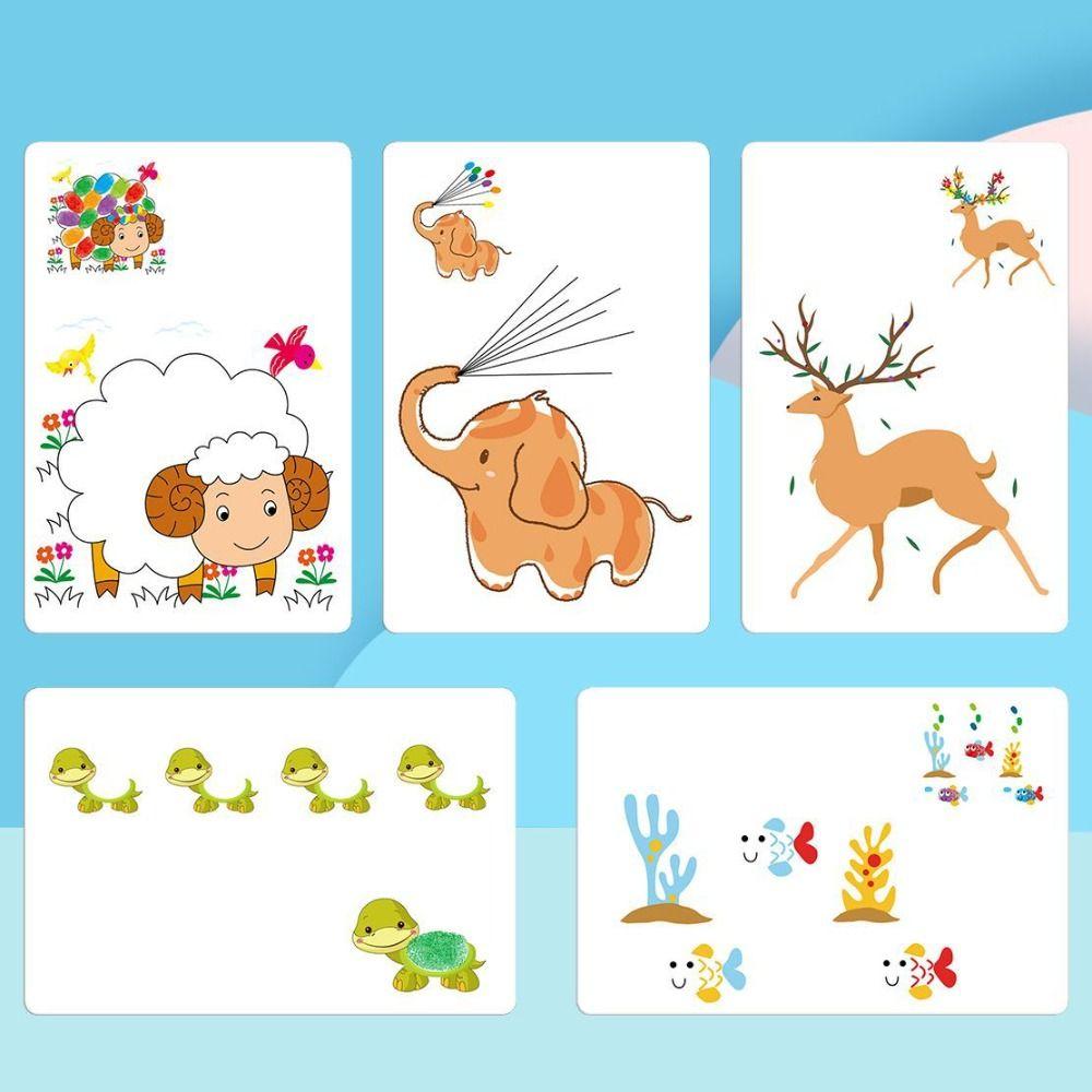 Creative Finger Art Drawing Book Cartoon Animal Graffiti Drawing Toys Art Designer