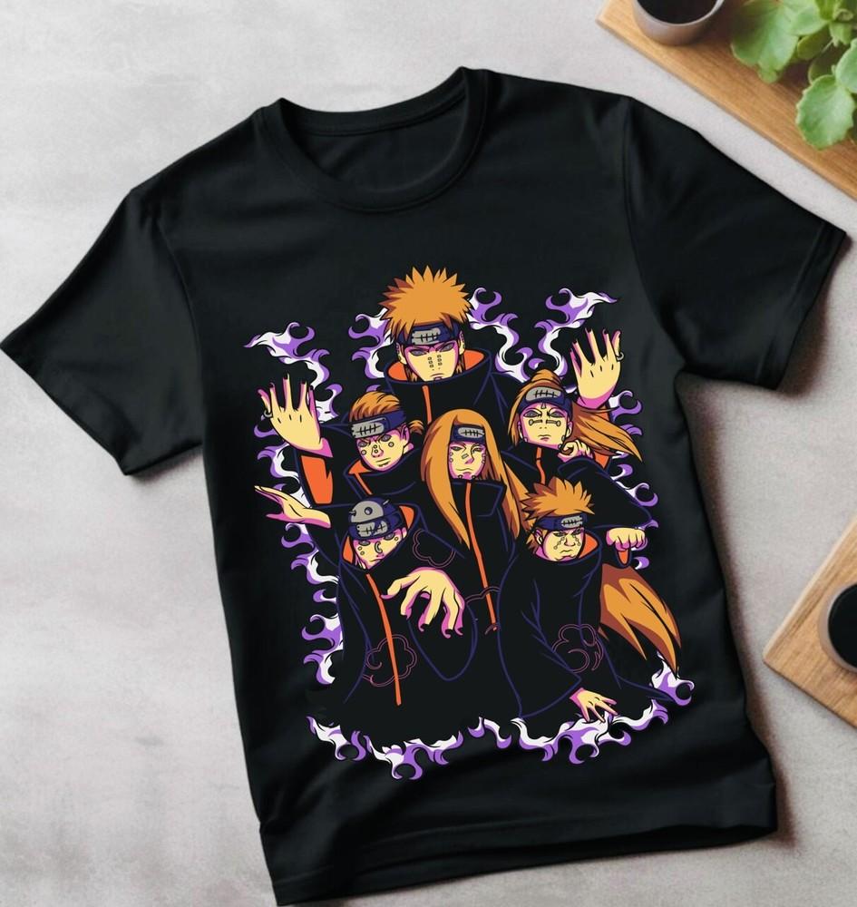 

Pain Akatsuki Shirt Manga Strip Naruto Horror Anime Shirt Soft All Size Aviable 4XL