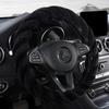 Fashion Plush Universal Female Winter Steering Wheel Cover Cartoon Decorative Non-slip Handle Cover Fits 14.5-15in Diameter
