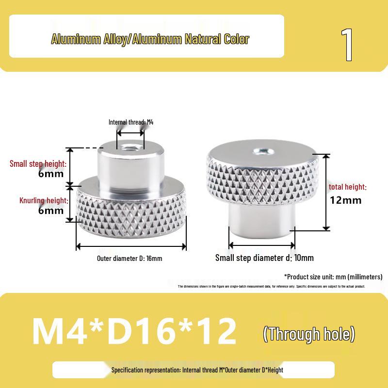 National Standard Aluminum Knurled Hand-Twist Nut M3-M10