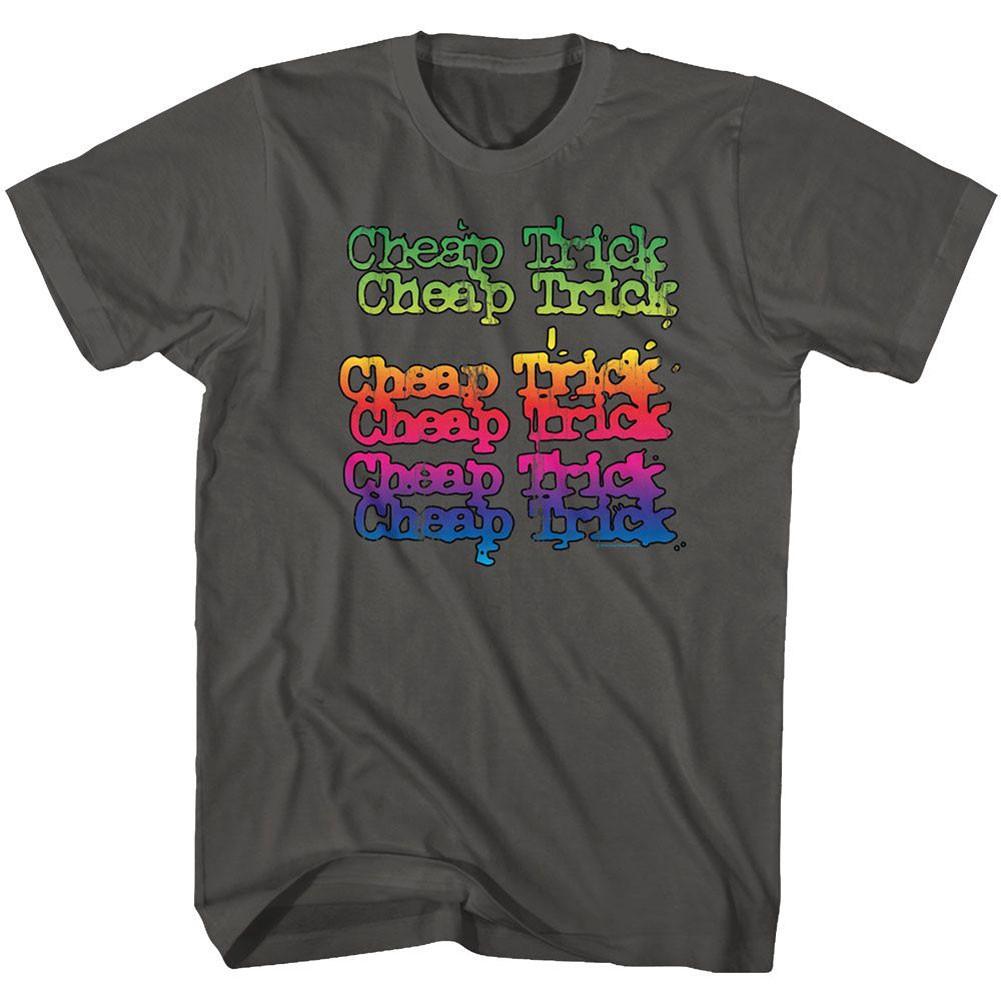 Men s Cheap Trick Rainbow Trick T-shirt X-Large Smoke M