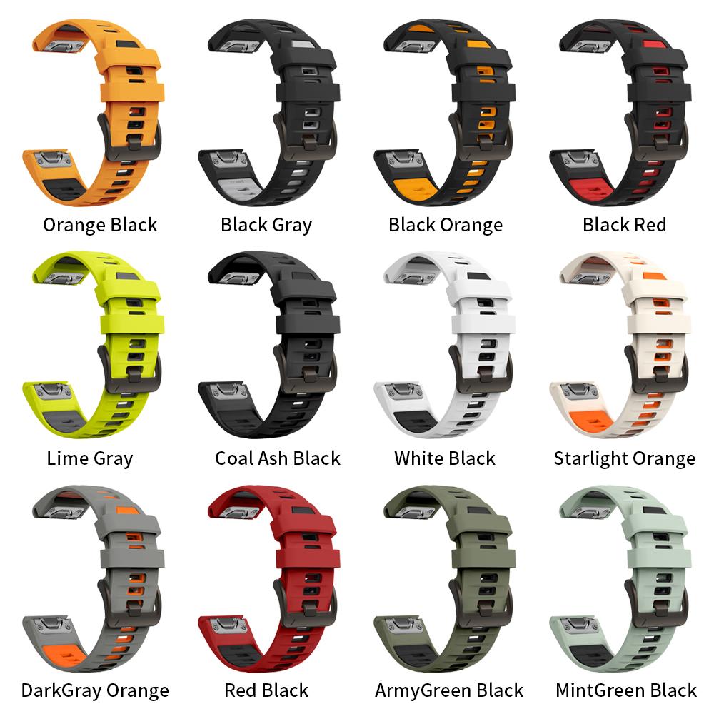 QuickFit 22mm 26mm 1:1 Cinturino in Silicone Per Garmin Fenix 8 E 7X 7 6 6XPro 5 5XPlus/Epix Pro Gen 2 51mm 47mm Cinturini per Orologi