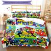 3pcs The Wiggles Bedding Set Duvet Cover Closure Includes 1 Duvet Cover & 2 Pillowcases, Soft and Comfortable for All Seasons.