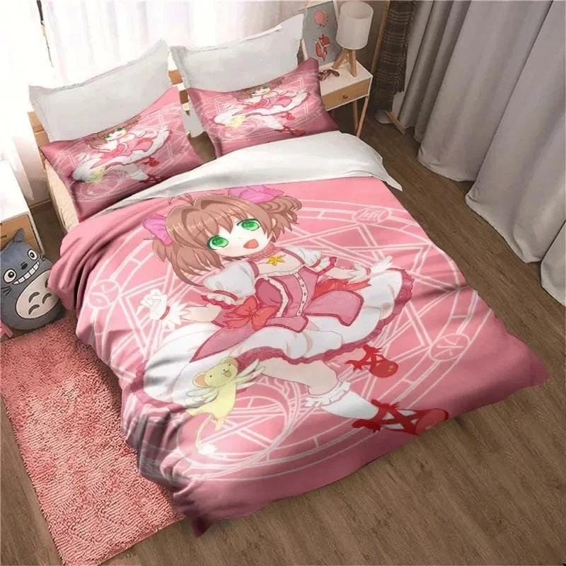 

Cardcaptor Sakura All Season Twin Bedding Set Comforter Set Bed Duvet Cover Double King Comforter Cover Home Textile EU Single 135x200cm