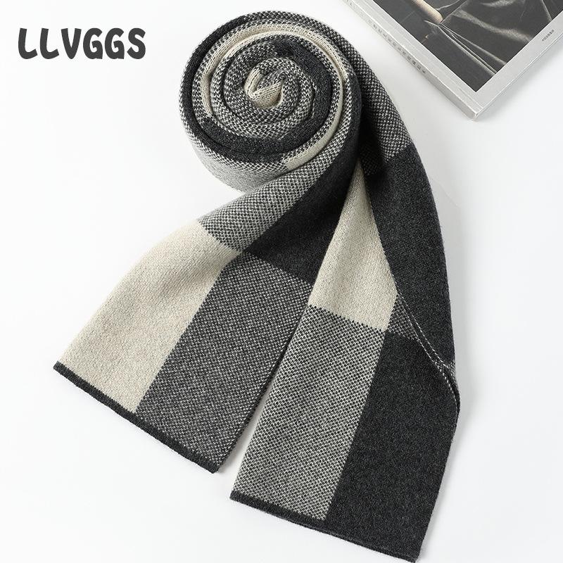 Men's cashmere scarf scarf, simple and fashionable thickened warm men's scarf, business men's scarf warm scarf men's
