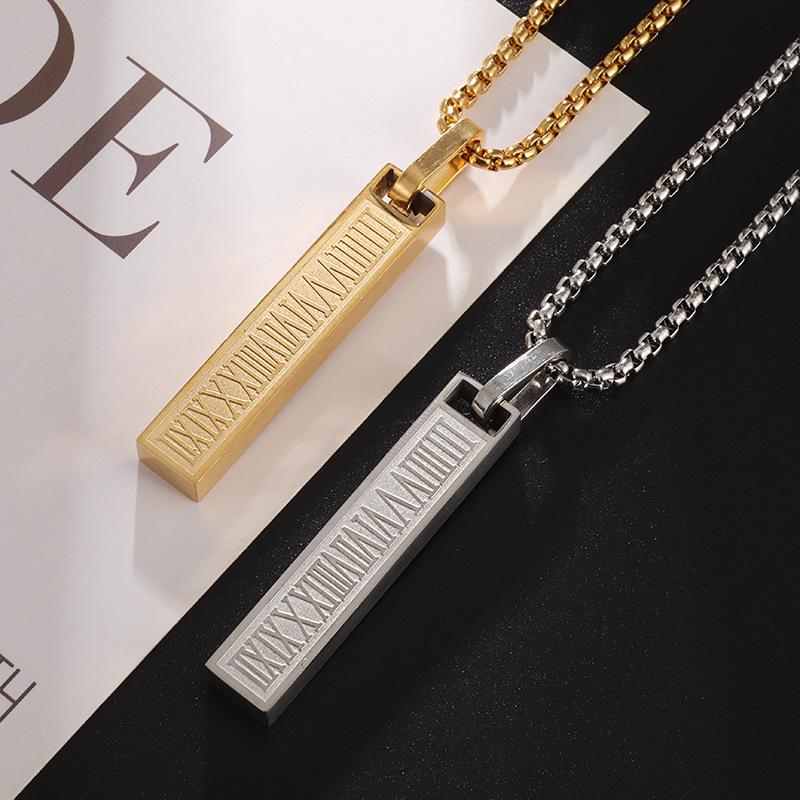 New Fashionable Mens Personalized Roman Numeral Three Dimensional Pendant
