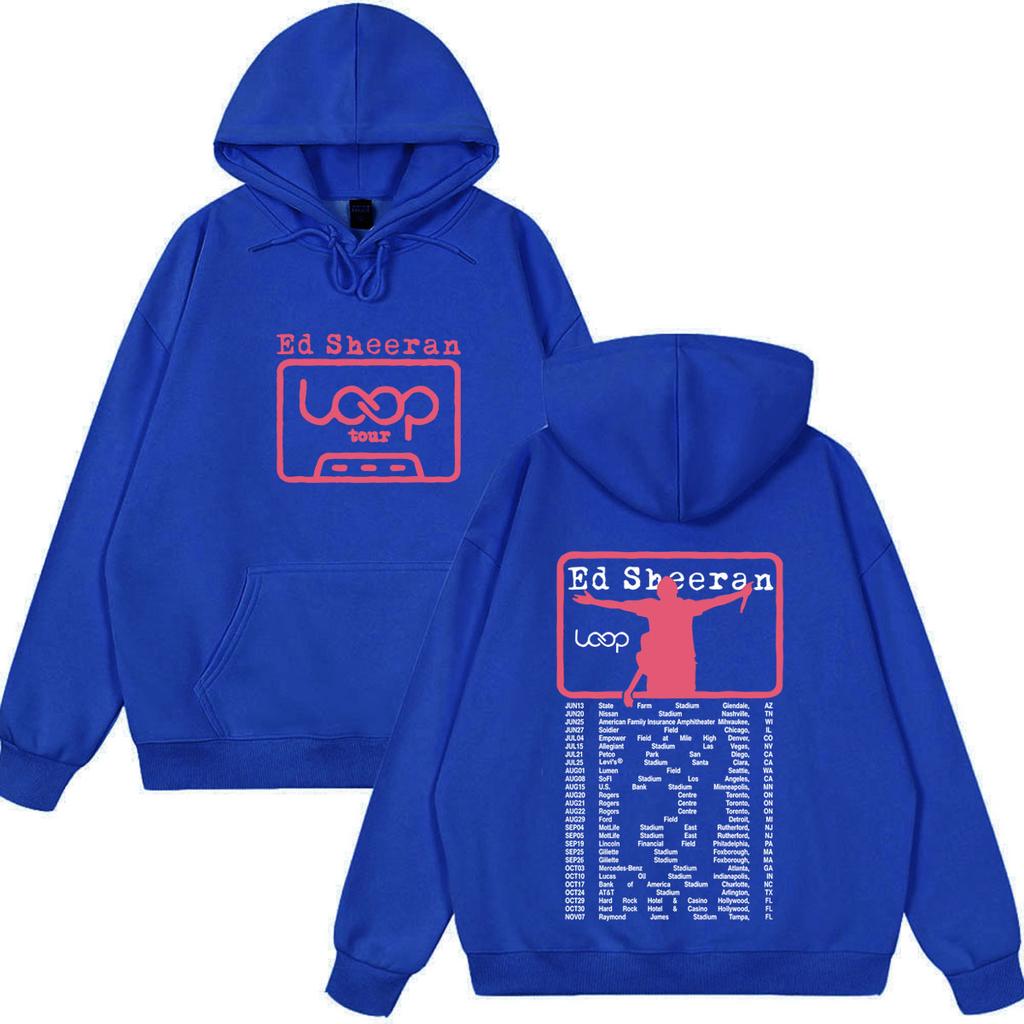 Ed Sheeran Loop Tour Print Sweatshirt Men Women Hip-hop Pullover Long Sleeves Casual Oversized Sweatshirts