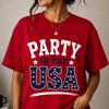 Party In The USA Shirt, Patriotic Fourth of July Tee, USA Independence Day Shirt, Unisex Graphic T-Shirt, American Flag Stars Tee, July 4th