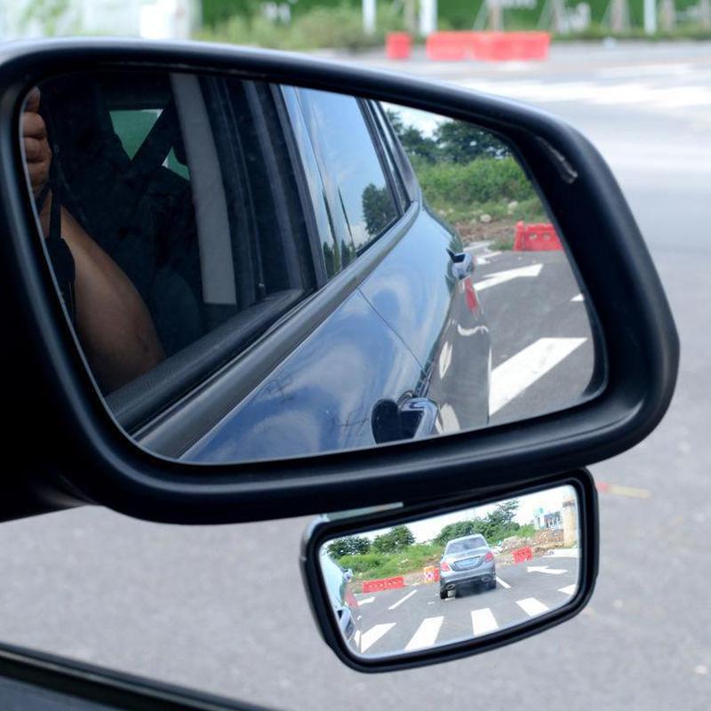 007 Auto Rückspiegel Vorder- und Hinterräder Rückfahrhilfe Toter Winkel 360 Grad Weitwinkel reflektierendes großes Sichtfeld