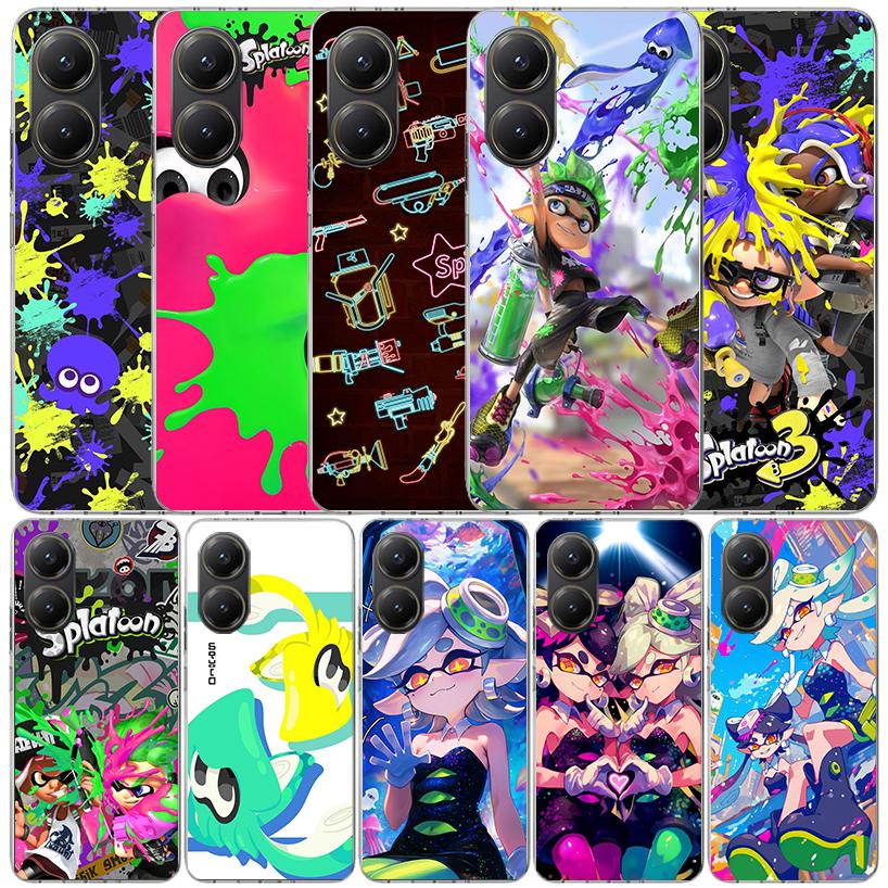 Game S-Splatoons Soft Cover for Xiaomi Poco F7 Ultra X7 X6 X5 Pro M7 Phone Case Redmi 15 15C 13 13C 12 12C 10 10C Print Shell Po