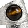 Elegant Vintage Adjustable Open Rings Irregular Niche Minimalist Rings Tiger Eye Stone Rings  Party