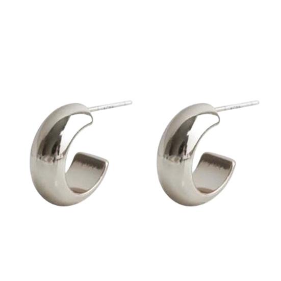 1 Pair Hoop Earrings Non-Pierced Coil for Women Hoop B